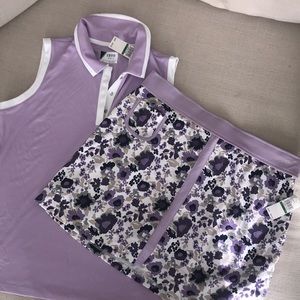 NWT Izod Golf 2 Piece Set Shirt and Skort